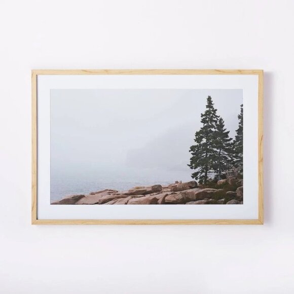 36x24 Foggy Seaside Framed Wall Art - Threshold Studio McGee - Target 2023 - Picture 1 of 7